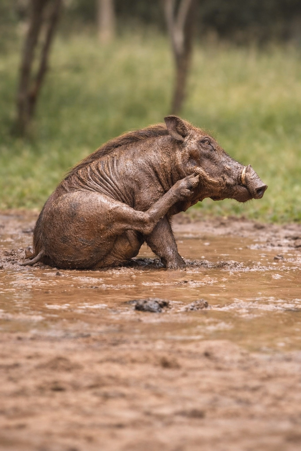Warthog on safari
